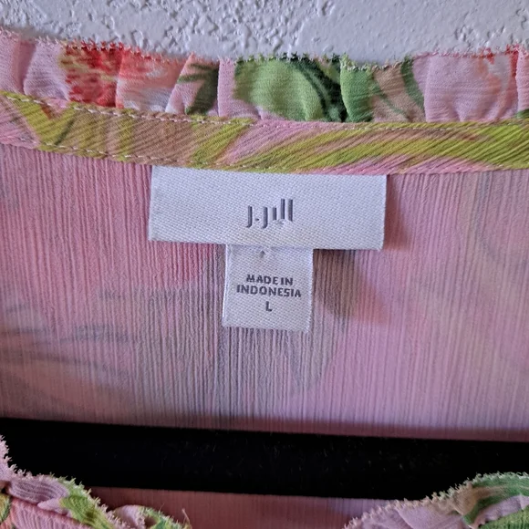J. Jill Pink Tropical Floral Tunic - Picture 4 of 10